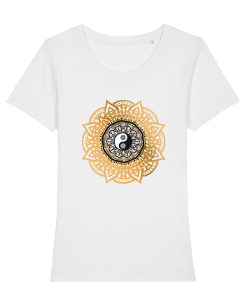 Yoga Lotus Yin Yang White