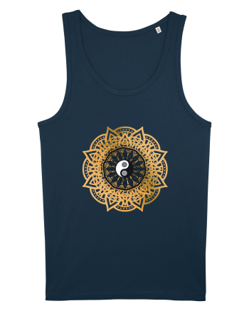 Yoga Lotus Yin Yang Navy