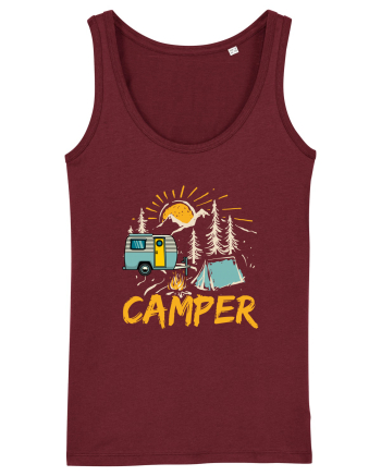 Retro Camper Burgundy
