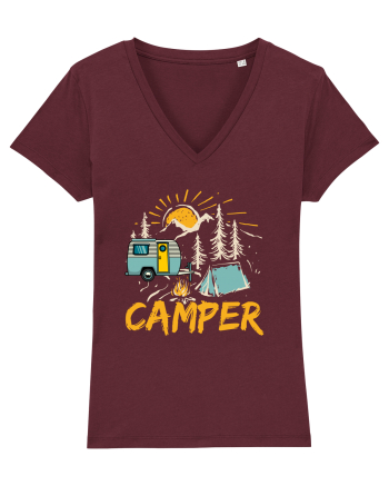 Retro Camper Burgundy