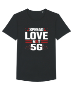Spread Love Not 5G Tricou mânecă scurtă guler larg Bărbat Skater