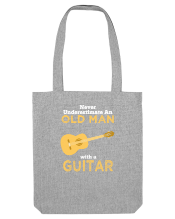 OLD MAN WITH GUITAR Heather Grey