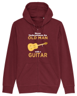 OLD MAN WITH GUITAR Hanorac cu fermoar Unisex Connector