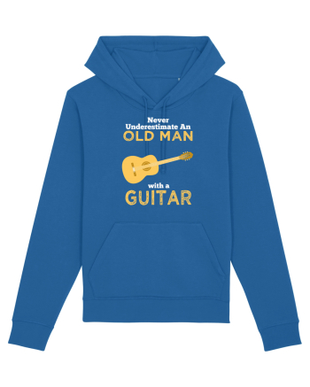 OLD MAN WITH GUITAR Royal Blue