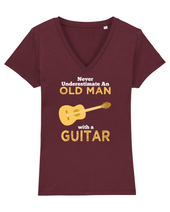 OLD MAN WITH GUITAR Burgundy