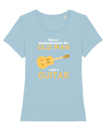 OLD MAN WITH GUITAR Sky Blue