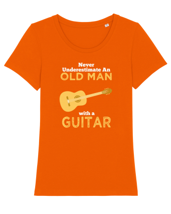 OLD MAN WITH GUITAR Bright Orange