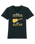 OLD MAN WITH GUITAR Tricou mânecă scurtă guler V Bărbat Presenter