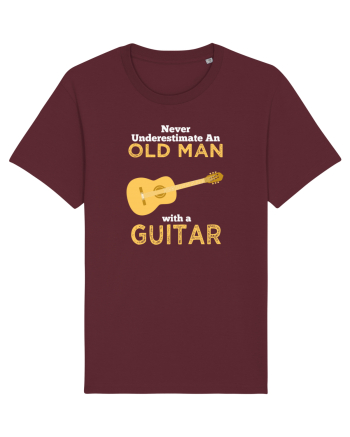 OLD MAN WITH GUITAR Burgundy