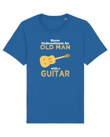 OLD MAN WITH GUITAR Royal Blue