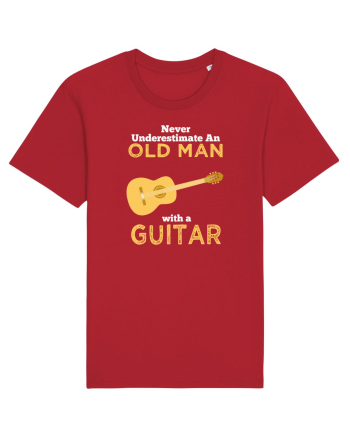 OLD MAN WITH GUITAR Red