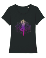 Yoga Mov Lotus Tricou mânecă scurtă guler larg fitted Damă Expresser