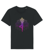 Yoga Mov Lotus Tricou mânecă scurtă Unisex Rocker