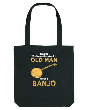 OLD MAN WITH A BANJO Black