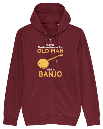 OLD MAN WITH A BANJO Burgundy