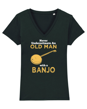 OLD MAN WITH A BANJO Black