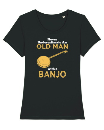 OLD MAN WITH A BANJO Black