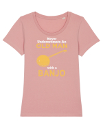 OLD MAN WITH A BANJO Tricou mânecă scurtă guler larg fitted Damă Expresser