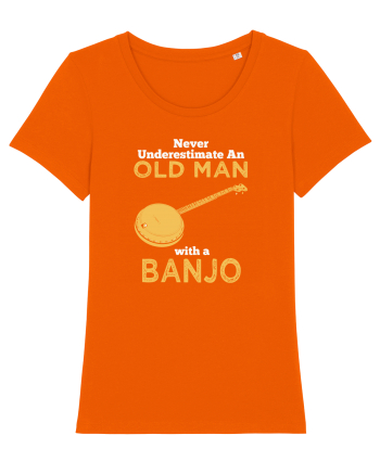 OLD MAN WITH A BANJO Bright Orange