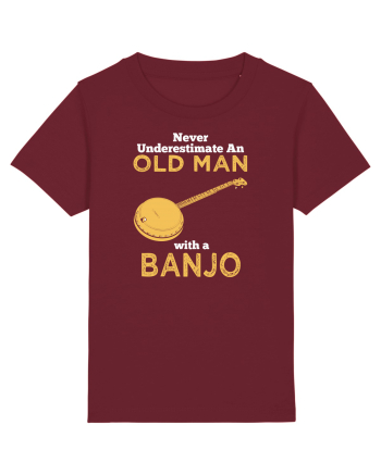 OLD MAN WITH A BANJO Burgundy