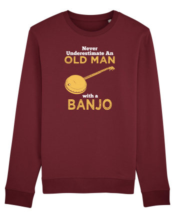 OLD MAN WITH A BANJO Burgundy