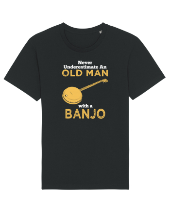 OLD MAN WITH A BANJO Black