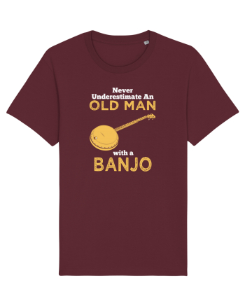 OLD MAN WITH A BANJO Burgundy