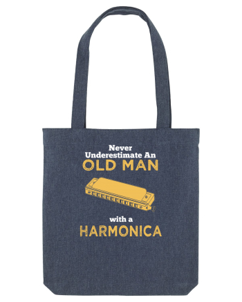 OLD MAN WITH A HARMONICA Midnight Blue