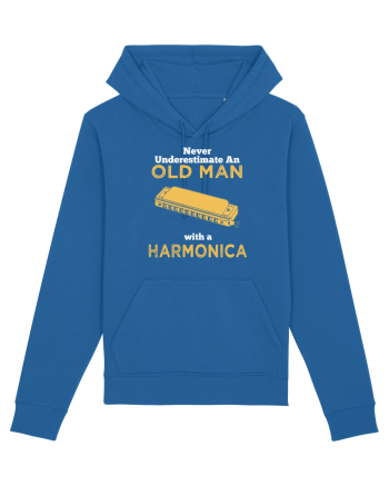 OLD MAN WITH A HARMONICA Royal Blue