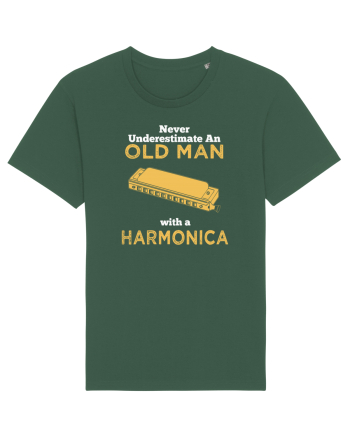 OLD MAN WITH A HARMONICA Bottle Green