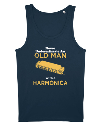 OLD MAN WITH A HARMONICA Navy