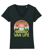 Vegan Van Life Tricou mânecă scurtă guler V Damă Evoker