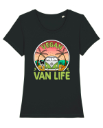 Vegan Van Life Tricou mânecă scurtă guler larg fitted Damă Expresser