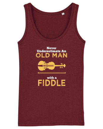 OLD MAN WITH A FIDDLE Burgundy
