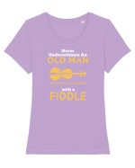 OLD MAN WITH A FIDDLE Tricou mânecă scurtă guler larg fitted Damă Expresser