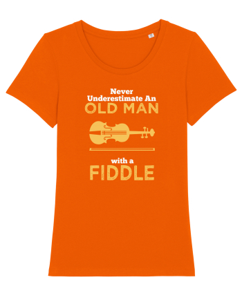 OLD MAN WITH A FIDDLE Bright Orange