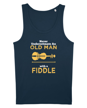 OLD MAN WITH A FIDDLE Navy