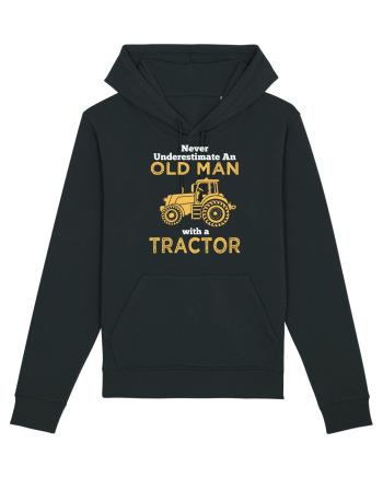 OLD MAN WITH A TRACTOR Black