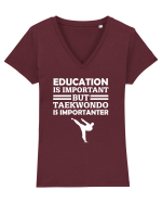 TAEKWONDO Tricou mânecă scurtă guler V Damă Evoker
