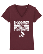 GARDENING Tricou mânecă scurtă guler V Damă Evoker