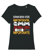 Jocurile video e mai importante Tricou mânecă scurtă guler larg fitted Damă Expresser