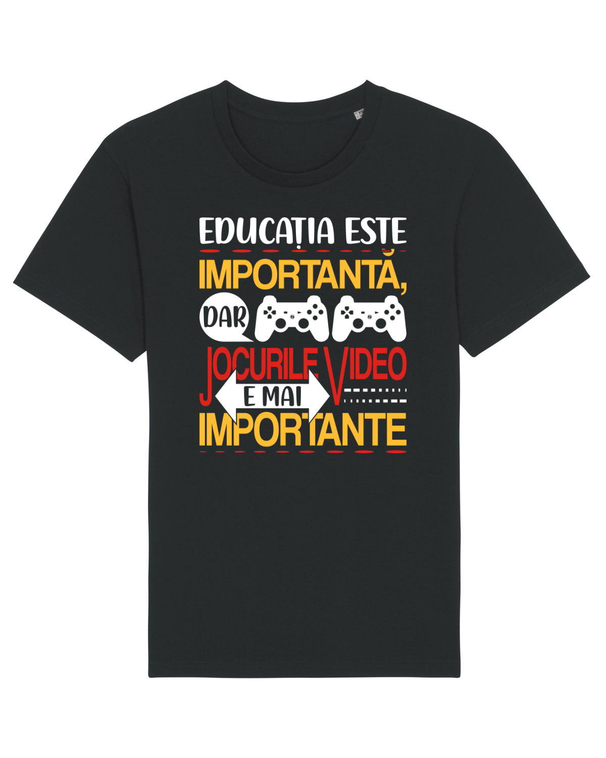 Tricou mânecă scurtă Unisex Rocker Black