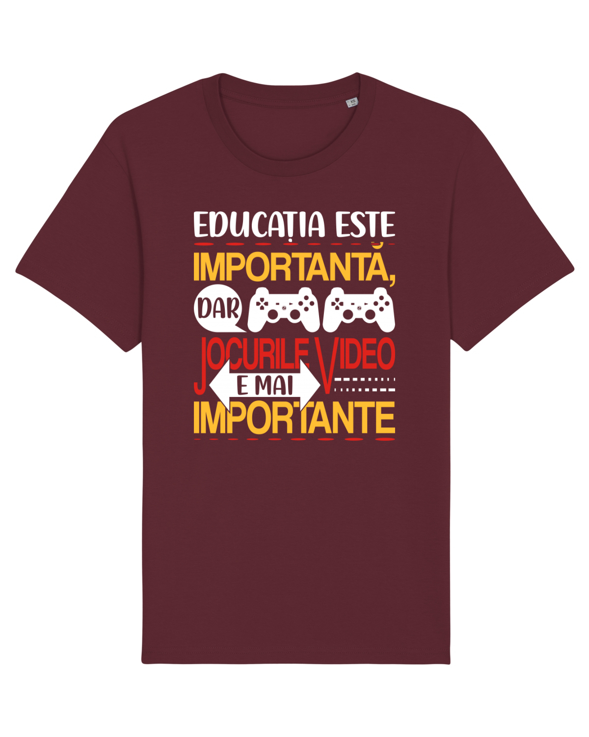 Tricou mânecă scurtă Unisex Rocker Burgundy