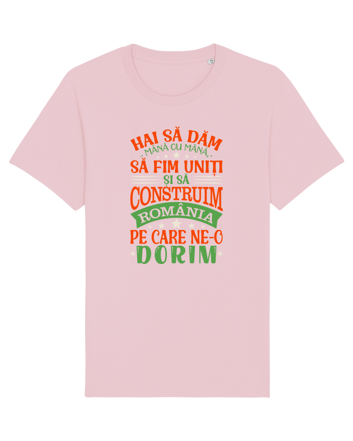 Tricou mânecă scurtă Unisex Rocker Cotton Pink