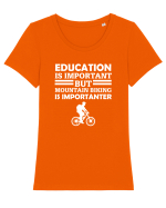 MOUNTAIN BIKING Tricou mânecă scurtă guler larg fitted Damă Expresser