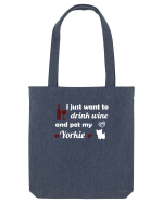WINE AND YORKIE Sacoșă textilă