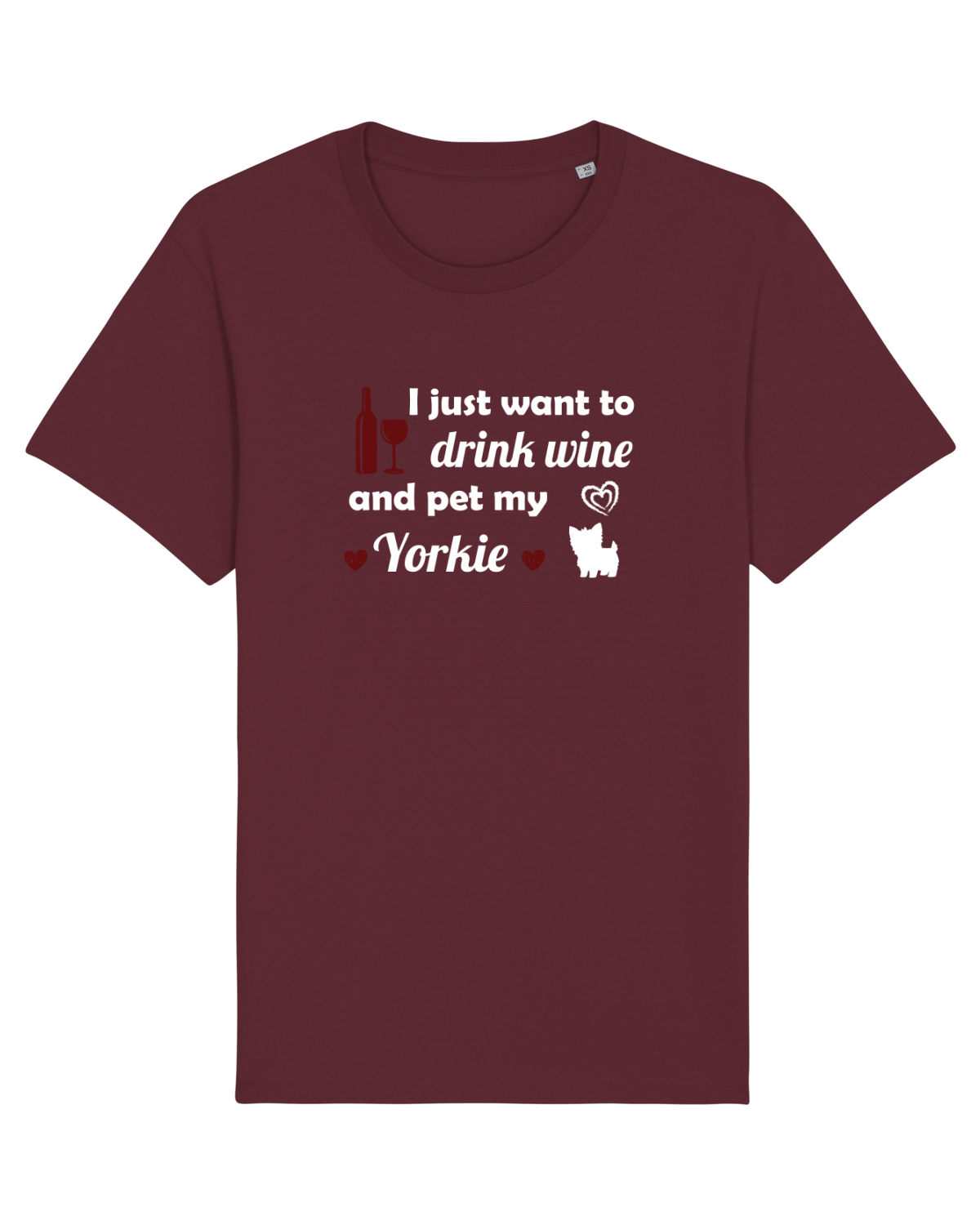 Tricou mânecă scurtă Unisex Rocker Burgundy