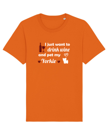 WINE AND YORKIE Bright Orange