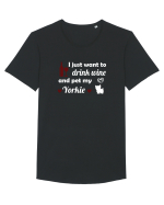 WINE AND YORKIE Tricou mânecă scurtă guler larg Bărbat Skater