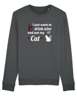 WINE AND CAT Bluză mânecă lungă Unisex Rise